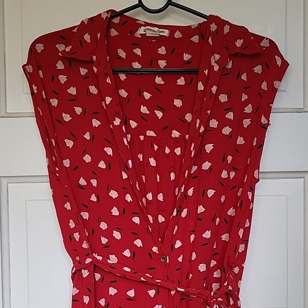 Billabong Red Floral Midi Dress